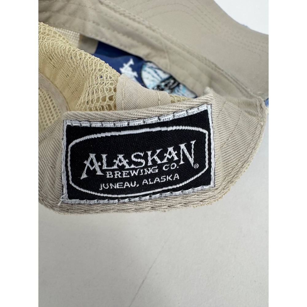 Cruisewear & Company Alaska The Last Frontier Hat Khaki Navy Blue Adjustable Cap